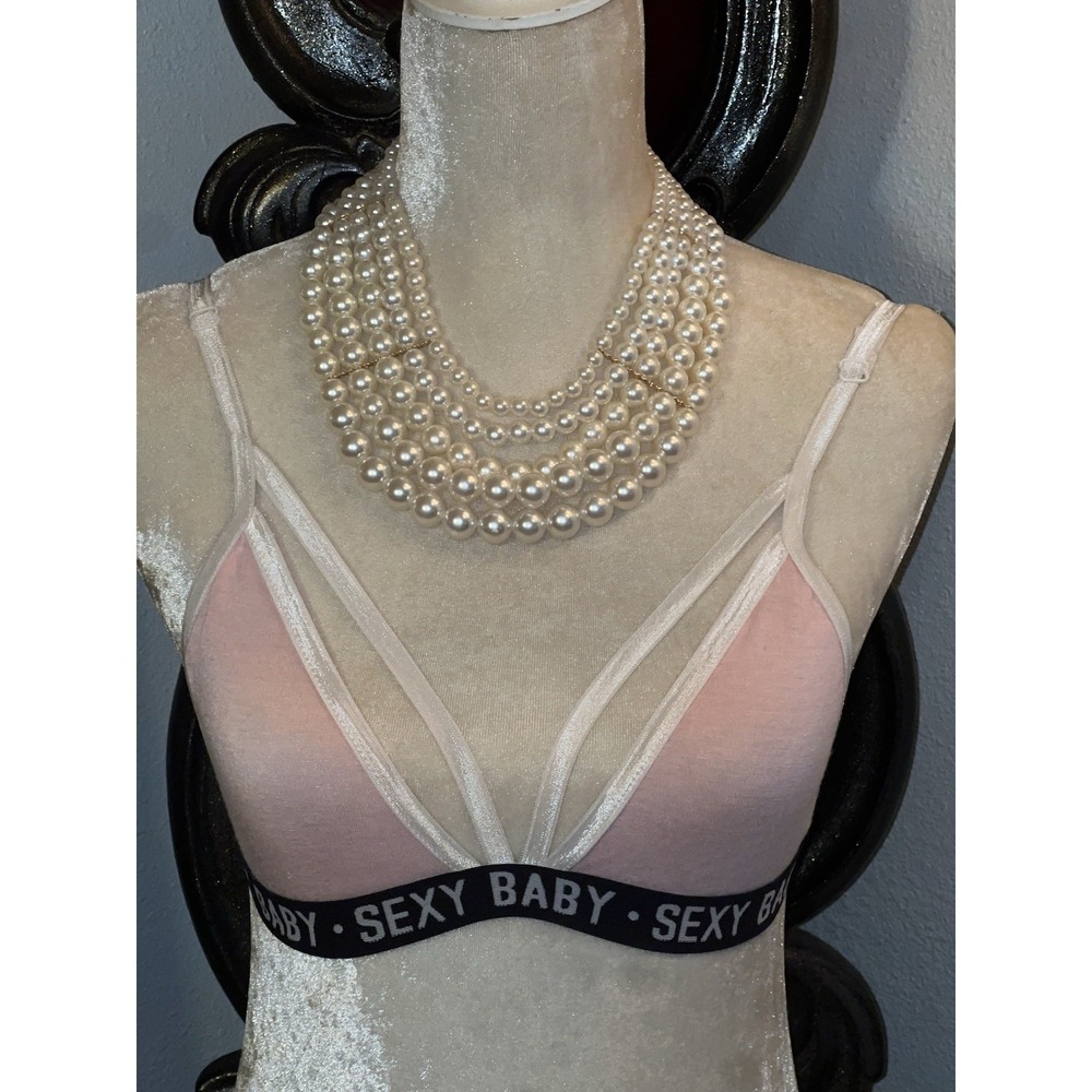Two Sexy Baby bralettes for women One In Pink And One In Black Size Small
